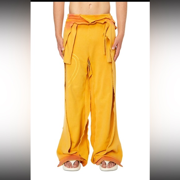 Diesel Yellow TOPAHOOP Destroyed Trousers - Picture 1 of 2